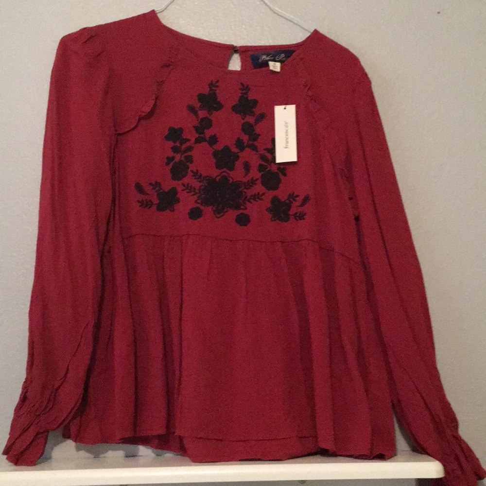 Red blouse